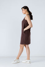 Load image into Gallery viewer, Brown Cotton Sack Dress