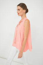 Load image into Gallery viewer, Peach Sleeveless Tie Detail Top