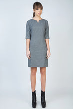 Load image into Gallery viewer, Elbow Sleeve Straight Tailored Dress