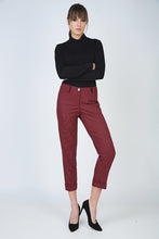 Load image into Gallery viewer, Cropped Tapered Pants with Turn Ups