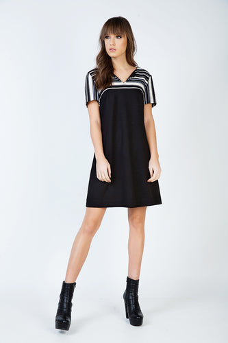 Stripe Detail A Line Dress