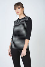 Load image into Gallery viewer, Striped Top with 3/4 Sleeves