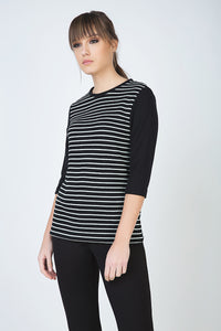 Striped Top with 3/4 Sleeves