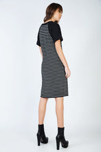 Load image into Gallery viewer, Short Sleeve Striped Dress with Pockets