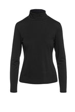 Load image into Gallery viewer, Black Jersey Polo Neck  Top