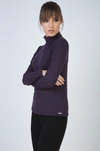 Load image into Gallery viewer, Purple Long Sleeve Polo Neck Jumper