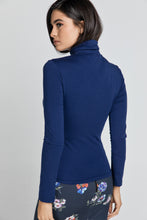 Load image into Gallery viewer, Dark Blue Turtle Neck Top By Conquista
