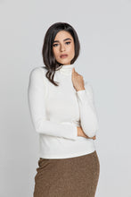 Load image into Gallery viewer, Ecru Turtle Neck Top By Conquista