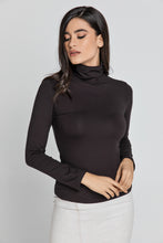 Load image into Gallery viewer, Dark Brown Turtle Neck Top By Conquista