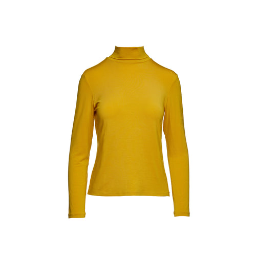 Yellow Long Sleeve Polo Neck Jumper