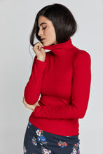 Load image into Gallery viewer, Red Turtle Neck Top By Conquista