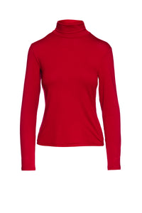 Red Turtle Neck Top By Conquista