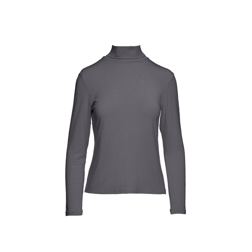 Dark Grey Long Sleeve Polo Neck Jumper