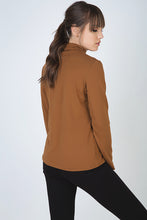 Load image into Gallery viewer, Biscuit Colour Long Sleeve Polo Neck Jumper