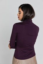 Load image into Gallery viewer, Purple Turtle Neck Top By Conquista