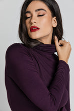 Load image into Gallery viewer, Purple Turtle Neck Top By Conquista