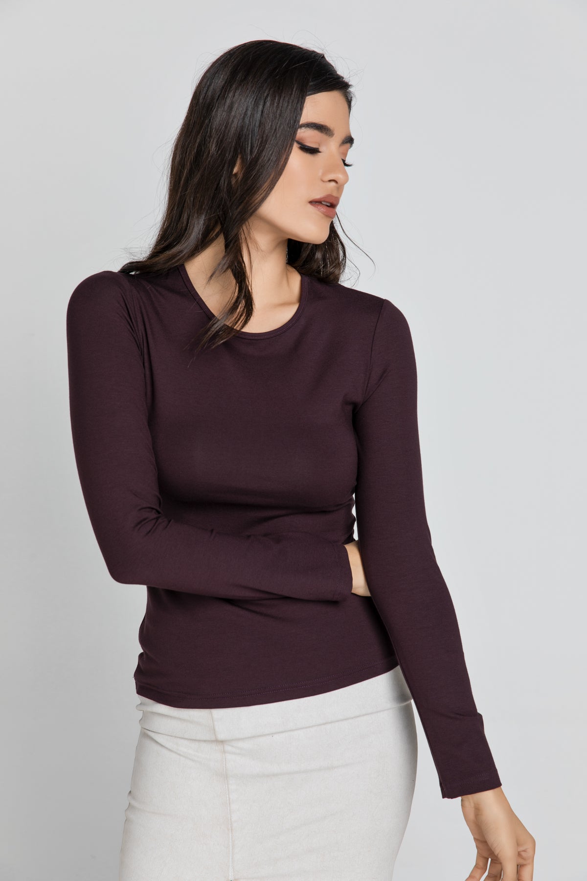Maroon Jersey Top από την Conquista Fashion