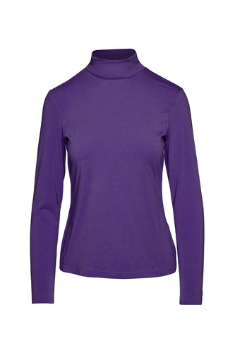 Lilac Turtle Neck Top in Sustainable Fabric