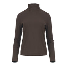 Load image into Gallery viewer, Brown Turtle Neck Top in Sustainable Fabric