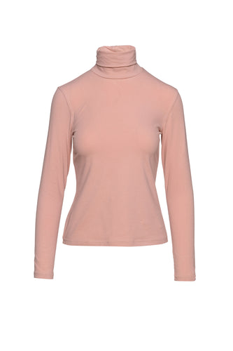 Salmon Turtle Neck Top By Conquista in Sustainable Fabric