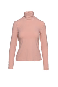 Salmon Turtle Neck Top By Conquista in Sustainable Fabric