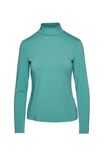 Light Green Turtle Neck Top in Sustainable Fabric