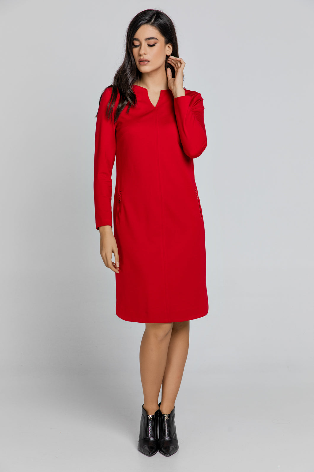 Red Sack Dress by Conquista