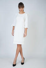 Load image into Gallery viewer, Sleeve Detail Ecru Dress in Crepe Fabric