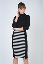 Load image into Gallery viewer, Striped Stretch Pencil Skirt