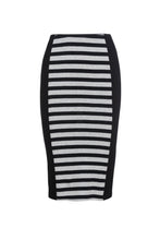 Load image into Gallery viewer, Striped Stretch Pencil Skirt