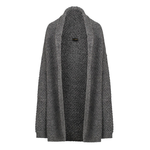 Loose Fit Mohair Wool Open Front Cardigan