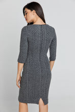 Load image into Gallery viewer, Dark Grey Jacquard Dress By Conquista