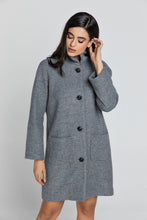 Load image into Gallery viewer, Wool Blend Grey Coat by Conquista Fashion