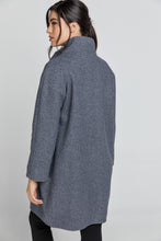 Load image into Gallery viewer, Wool Blend Grey Mélange Coat by Conquista Fashion