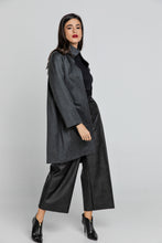 Load image into Gallery viewer, Wool Blend Dark Grey Coat by Conquista Fashion