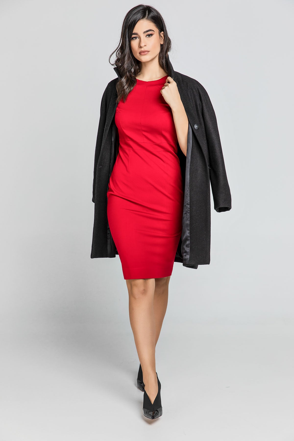 Black Blend Coat by Conquista