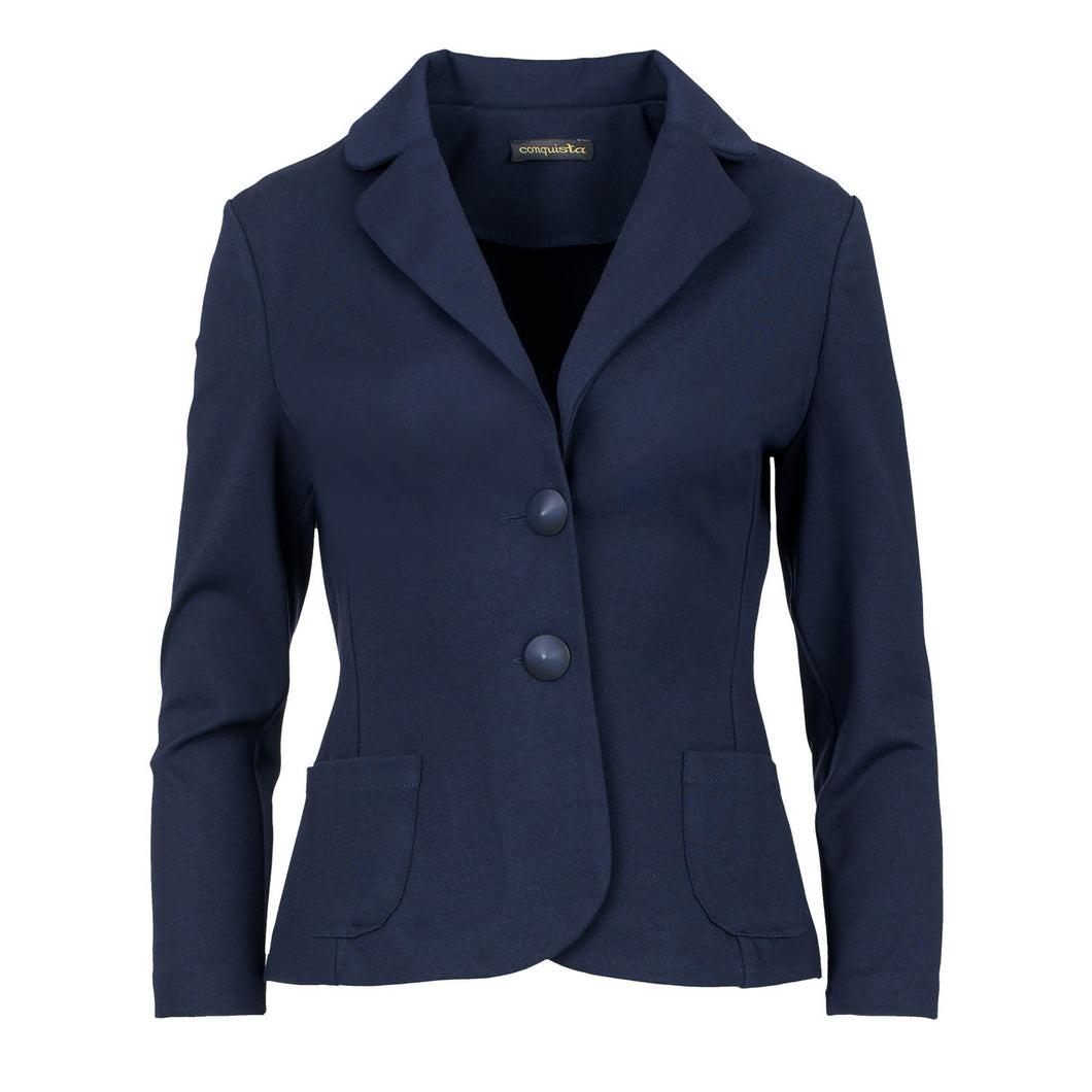Navy Blue Punto di Roma Fitted Jacket
