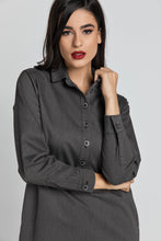Load image into Gallery viewer, Dark Grey Tencel Shirt Dress by Conquista
