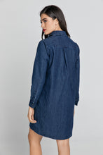 Load image into Gallery viewer, Denim Shirt Dress by Conquista Fashion