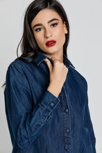 Load image into Gallery viewer, Denim Shirt Dress by Conquista Fashion