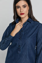 Load image into Gallery viewer, Denim Shirt Dress by Conquista Fashion