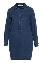 Load image into Gallery viewer, Denim Shirt Dress by Conquista Fashion