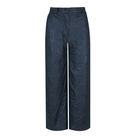 Μπλε culottes από τεχνητό δέρμα από την Conquista Fashion