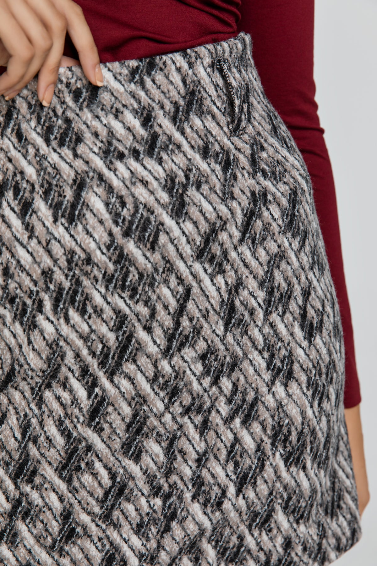 Wool Blend Mini Skirt by Conquista