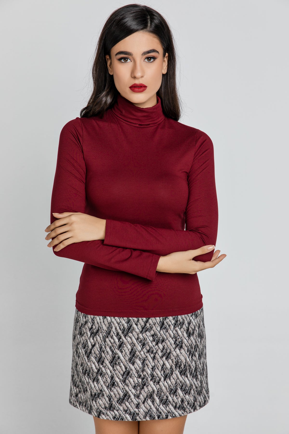 Wool Blend Mini Skirt by Conquista