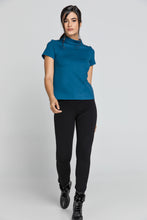 Load image into Gallery viewer, Short Sleeve Petrol Blue Top