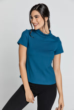 Load image into Gallery viewer, Short Sleeve Petrol Blue Top
