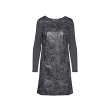 Load image into Gallery viewer, Dark Grey Dress with Faux Leather Front