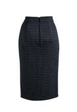 Load image into Gallery viewer, Blue Check Pencil Skirt