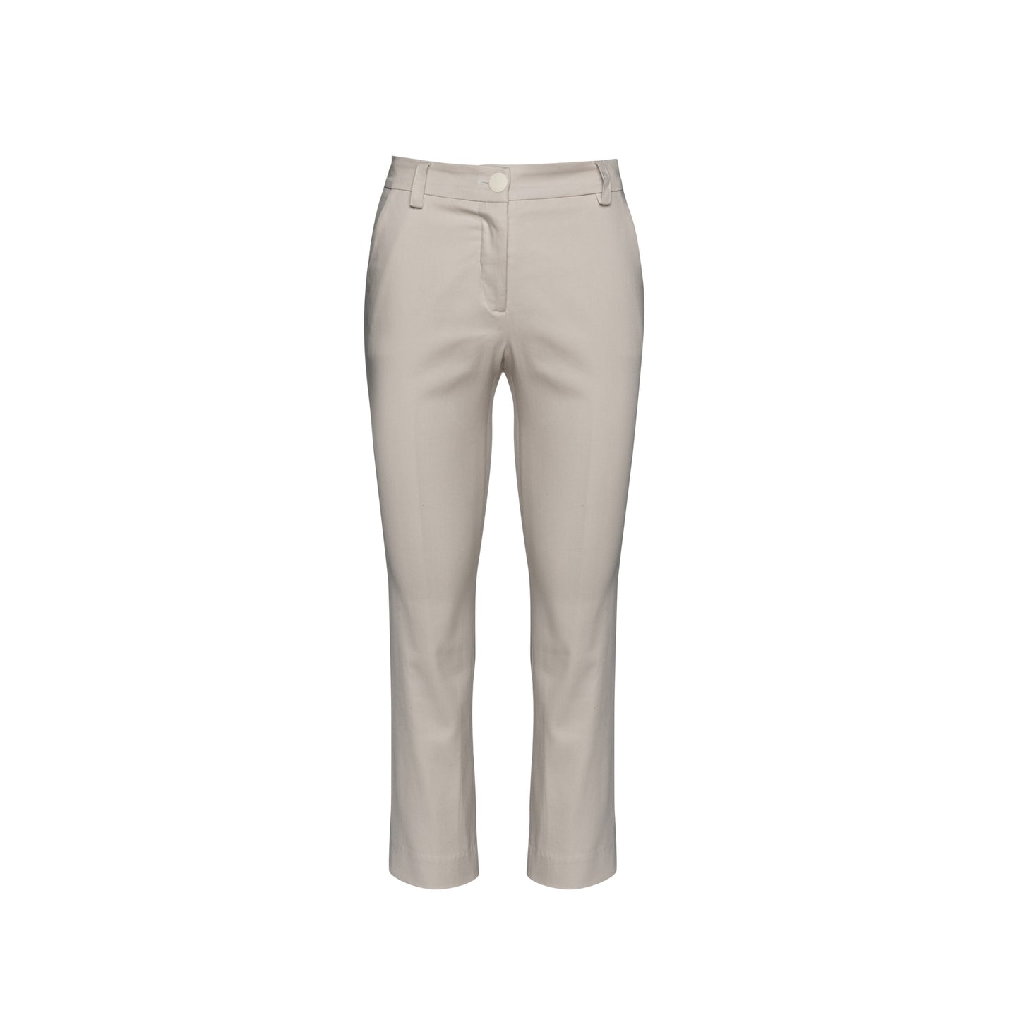 Sand Colour Fitted Stretch Pants